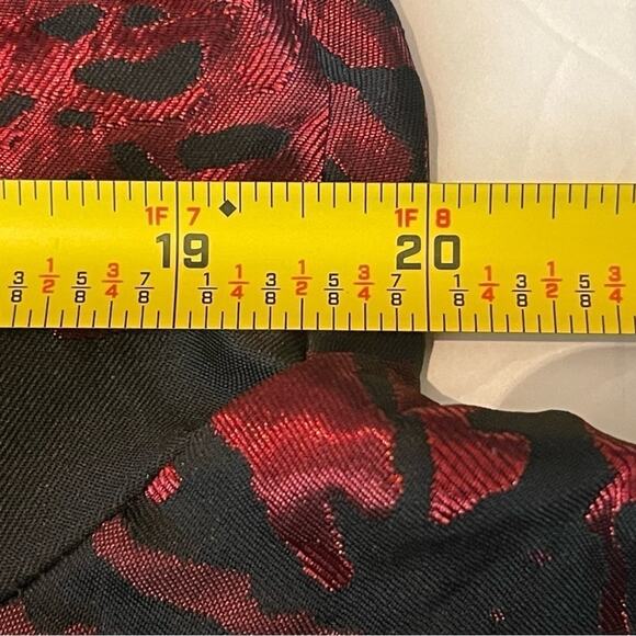 Cheryl Nash Black W Raised Metallic Red Party Event Jacket Blazer NWOT Size S - Picture 11 of 13